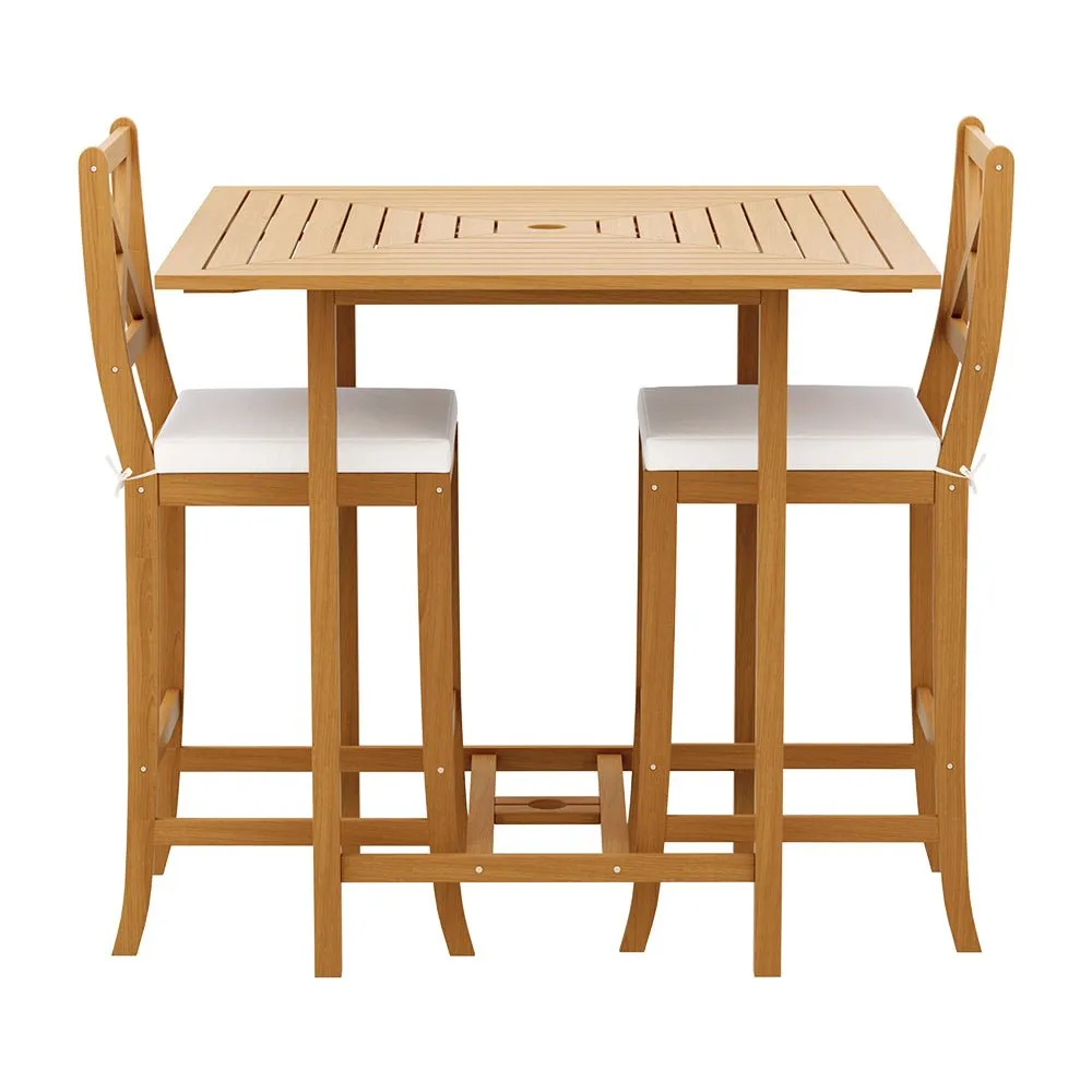 5 Piece Acacia Wood Outdoor Bar Set