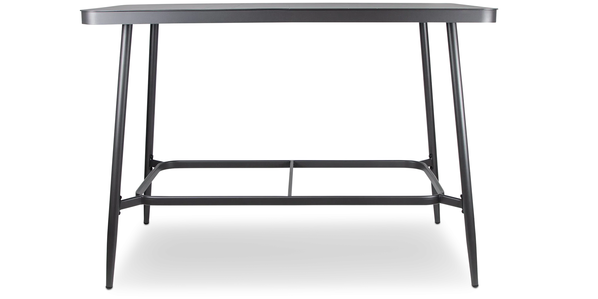 Amalfi Rectangle Bar Table in Gunmetal Aluminium