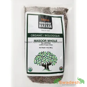 Bloom Organic Masoor Whole 2lb