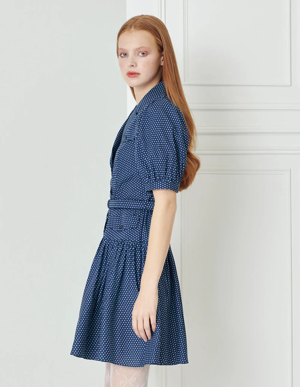 BORA AKSU Tailored Wave Point Pleated Dress