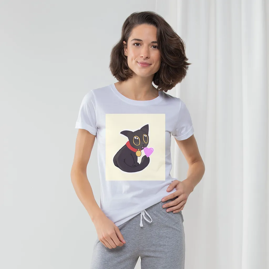 Cat Illustration Women's Long Pant Pyjama Set