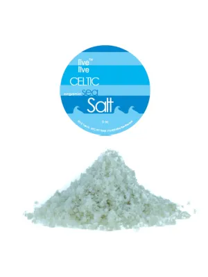 celtic sea salt, 8oz, live live & organic