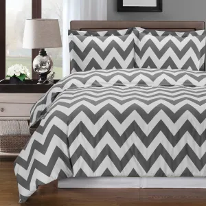 Chevron Combed Cotton Duvet Cover Set