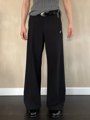 Embroidered drape casual pants