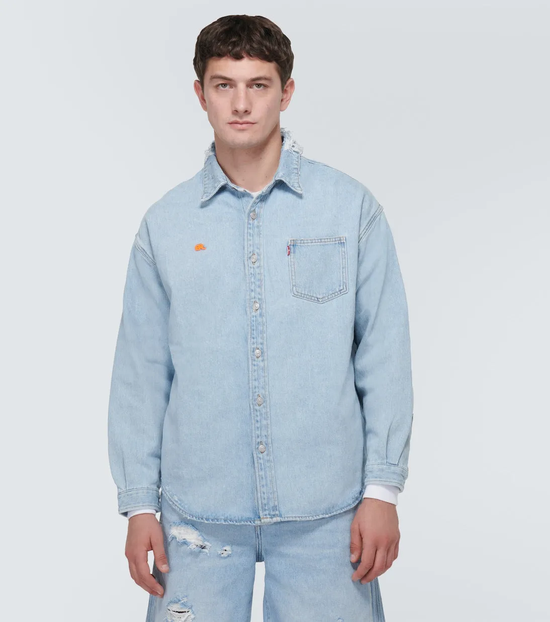 Erl denim shirt, blue