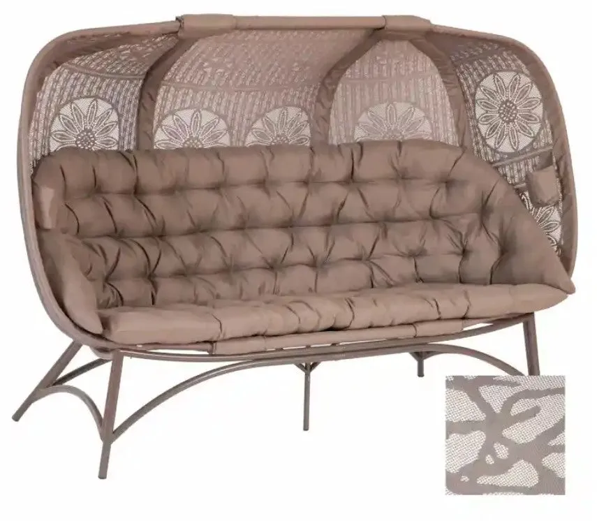 Flowerhouse Couch Outdoor Sofa with Tan Cushion and Aluminum Frame