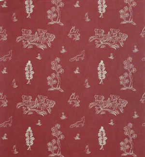 Friendly Folk Huntsman Red Fabric