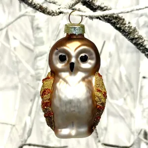 Golden Owl Tree Bauble