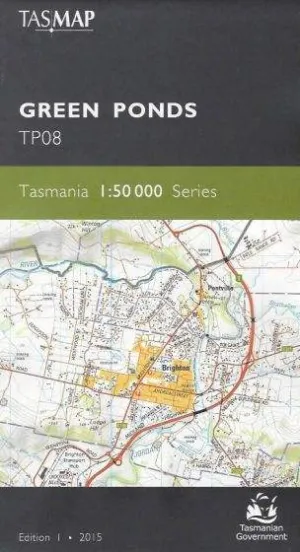 Green Ponds 1:50 000 Topographic, Cadastral Map (1st Edition) by TasMap (2015)