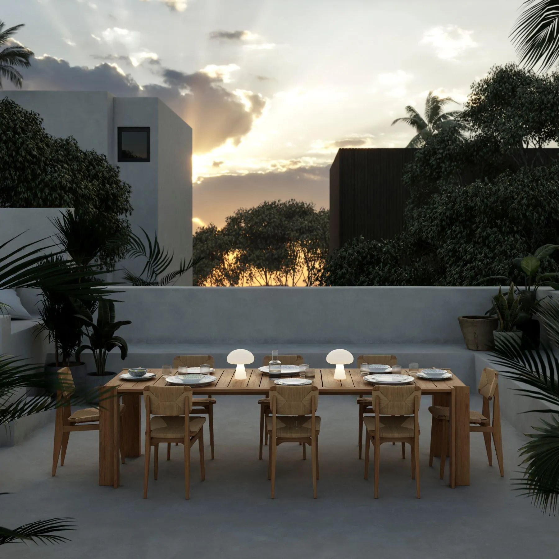 GUBI C-Chair Outdoor Dining Chair