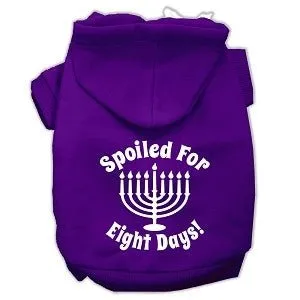 Hanukkah Spoiled for 8 Days Screen Print Hoodies- Many Colors