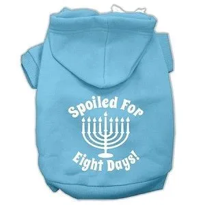 Hanukkah Spoiled for 8 Days Screen Print Hoodies- Many Colors