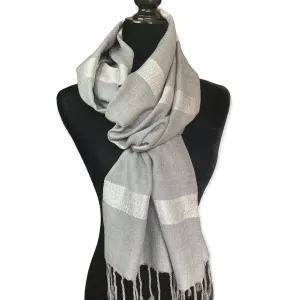 Helyat Handwoven Scarf - Silver