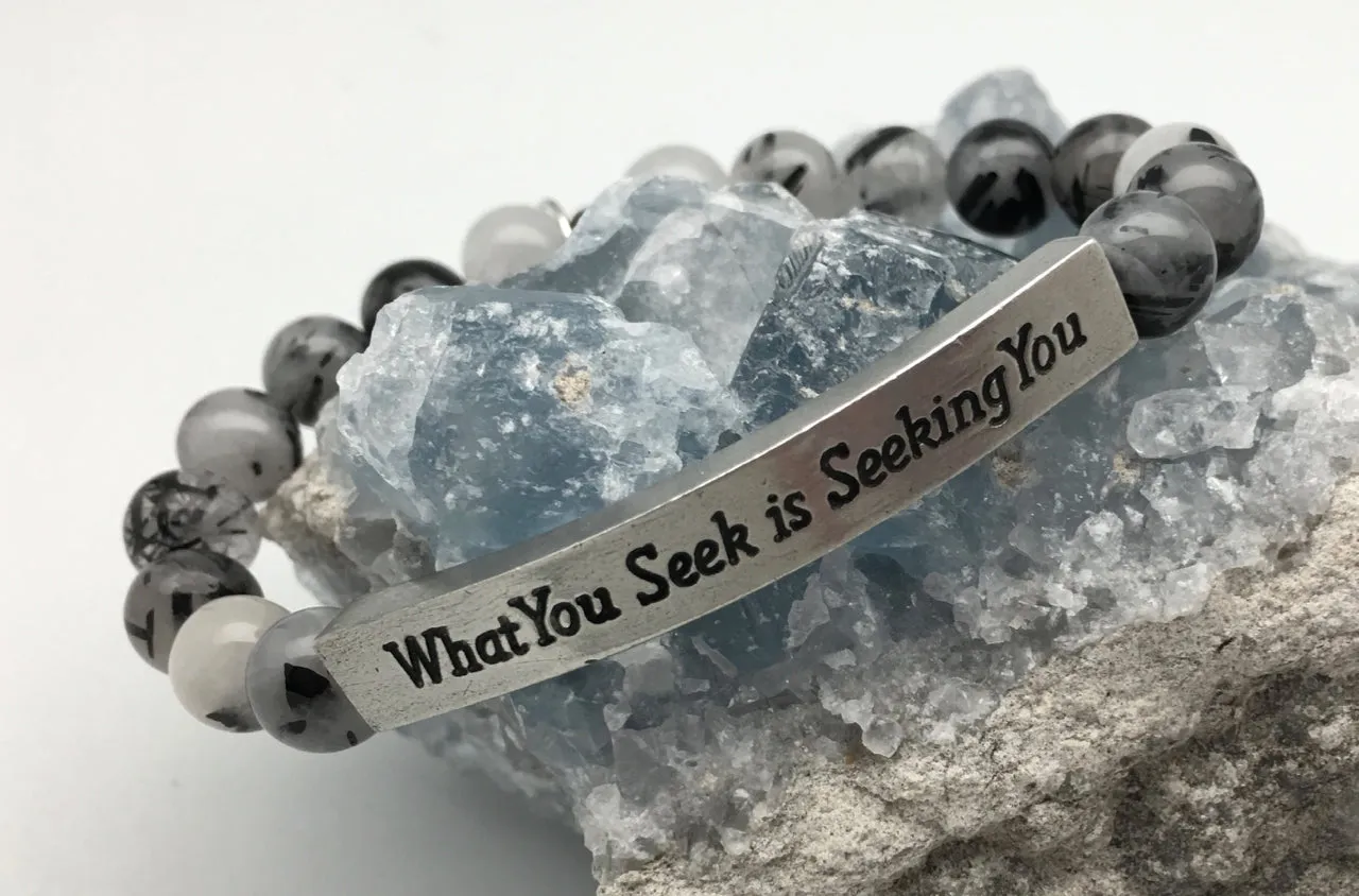 IamTra Semiprecious Affirmation Quote Mala Bracelets