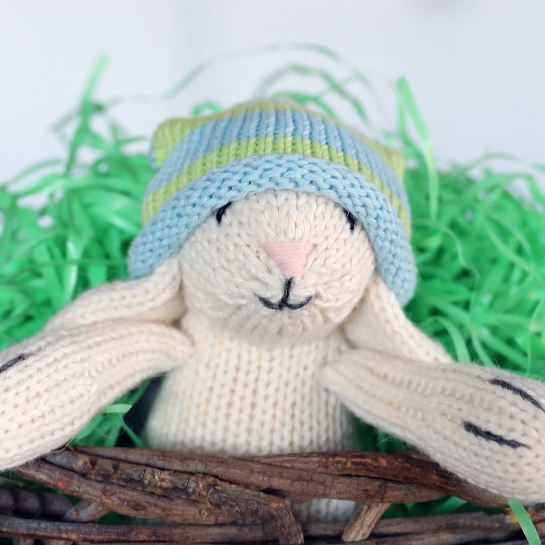 Little White Bunny In Slouch Hat