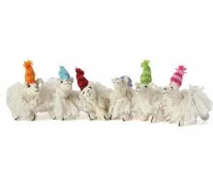 Long-haired Llama Ornament - Set Of 6