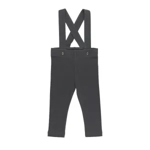 Organic Suspender Pant, Charcoal