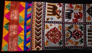 Pair of Beaded and Applique Pillows from India