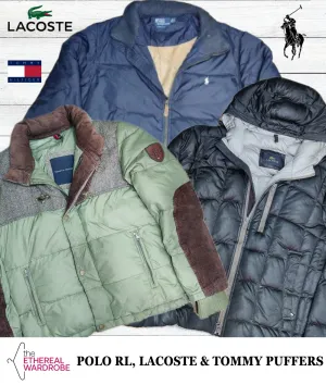 Polo RL, Lacoste and Tommy Puffer Jackets 18pcs