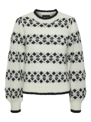 Radine O-Neck Knit - Birch/Black