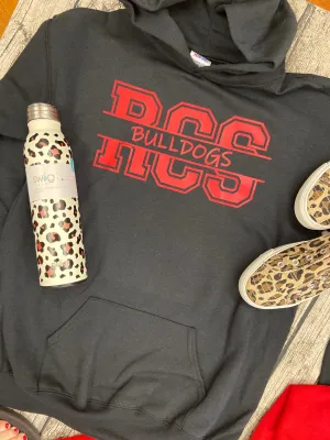 RCS Hoodie #2- RCS Bulldogs, Split Font