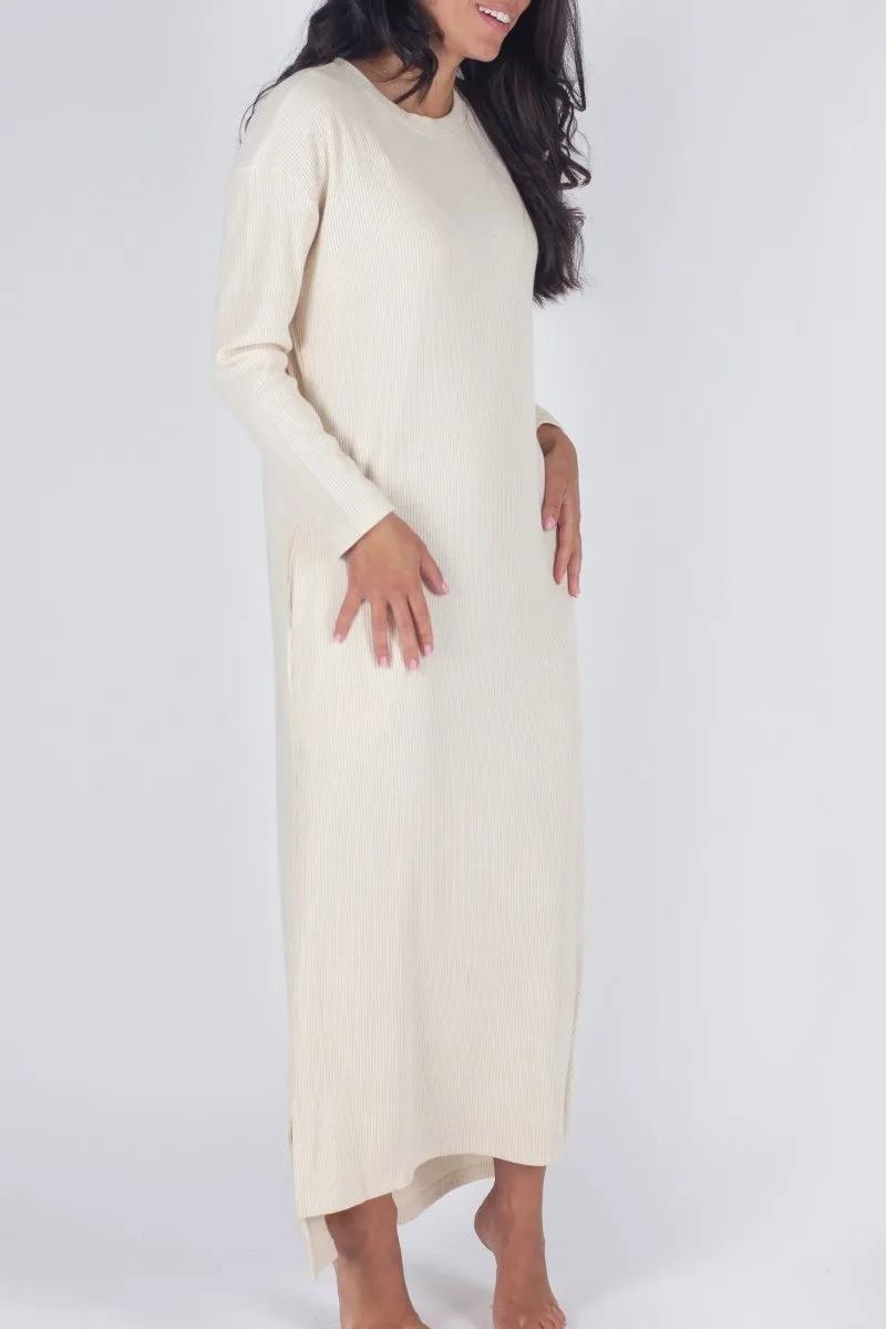 REESE DRESS LONG SLEEVE (IVORY)