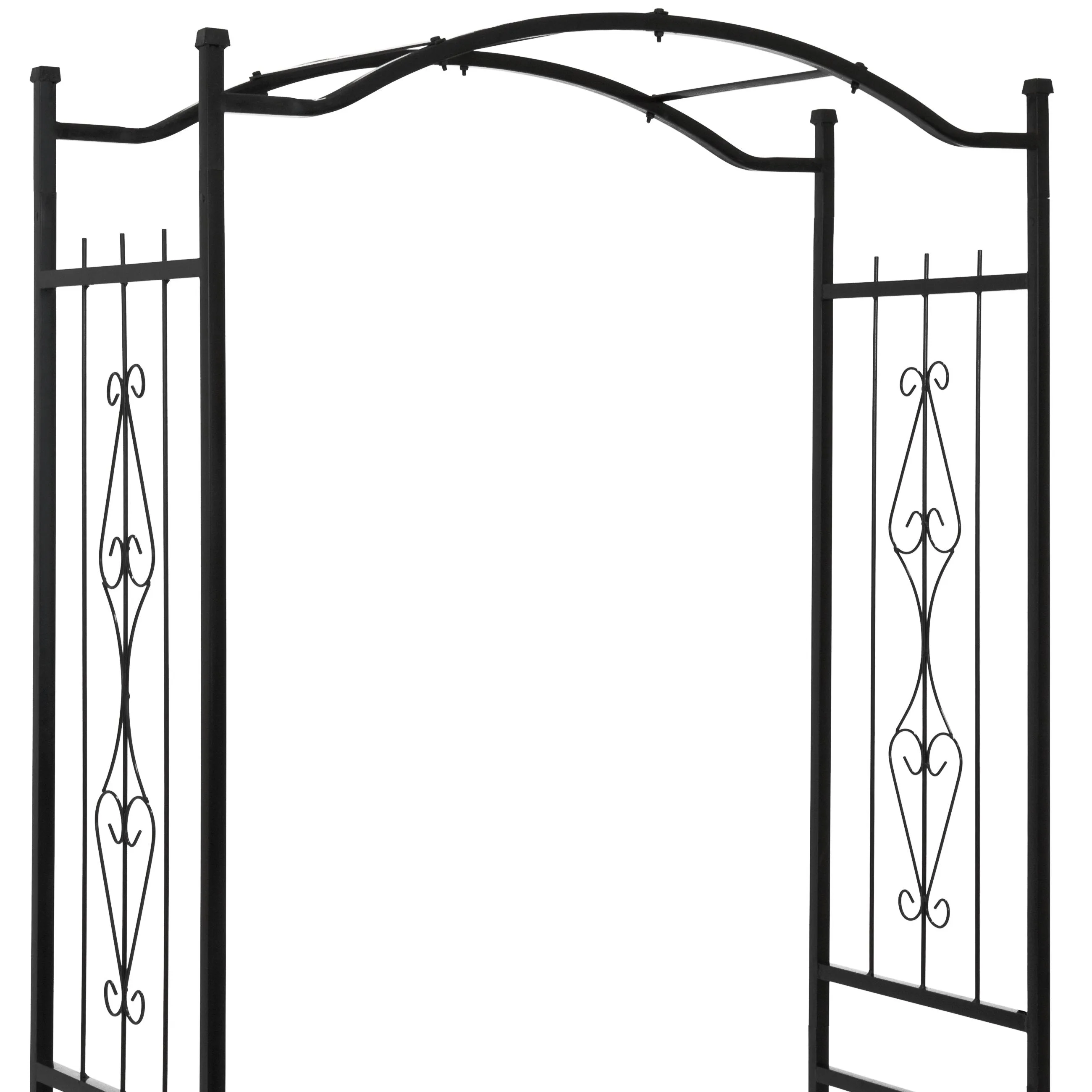 Steel Garden Arch Arbor Trellis for Climbing Plants, 92in Height