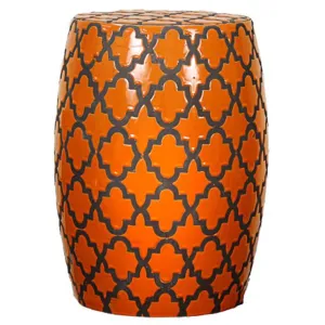 Swift Ceramic Garden Stool TANGERINE