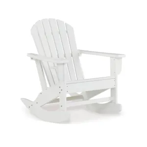 White Adirondack Rocking Outdoor Chair